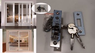 Sliding Door Lock  Aluminium Sliding Door Lock  Quba Cross Key Lock Body  Sliding Door Cross Lock [upl. by Ardnasxela]