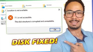 The Disk Structure is Corrupted and Unreadable NEW SOLUTION [upl. by Netsriik]