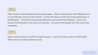 Implement a 4 bit comparator using Multisim Build a circuit that compares the following two numbers [upl. by Ackler833]