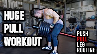 FULL RAW PULL WORKOUT  NATTY BULK [upl. by Vassili]