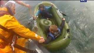 Moelfre lifeboat rescues children in inflatable dinghy [upl. by Jorey]