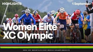 Women Elite Crosscountry Olympic Highlights  2024 UCI Mountain Bike World Championships [upl. by Latea579]