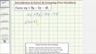 Ex Factor By Grouping  4 Terms with Two Variables [upl. by Hselin]