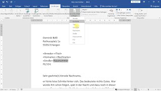 Seriendruck in Word Serienbriefe mit ExcelDatenquelle erstellen – WordTutorial [upl. by Poler427]