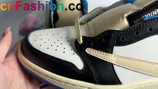 cnFashion ReviewUnboxing Air Jordan 1 Low Travis Scott x Fragment DesignDM7866140 [upl. by Strohben]