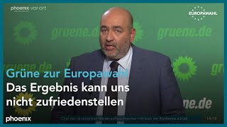 Pressekonferenz der Grünen zum Ergebnis der Europawahl am 100624 [upl. by Yrrum]