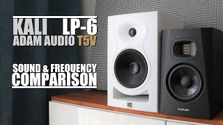 Kali LP6 vs Adam Audio T5V  Sound amp Frequency Response Comparison [upl. by Baxy310]