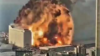 Beirut Explosion different angles  WARNING DISTURBING VIDEOS [upl. by Aicak]