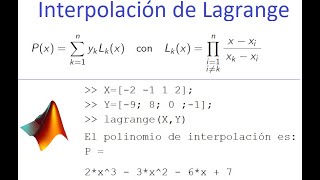 Interpolación de Lagrange [upl. by Anikas]