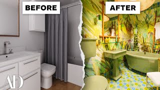 3 Interior Designers Transform The Same Small Apartment Bathroom  Architectural Digest [upl. by Coussoule381]