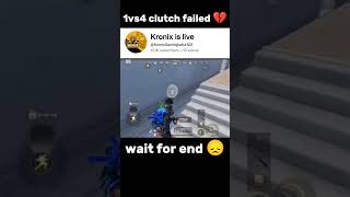 1vs4 clutch failed 💔 Road to 20k kronixgaminh bgmishorts 1vs4clutch plslikesubscribe livestream [upl. by Lumbye349]