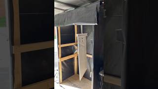 We got tired of cleaning spray paint off all our stuff so we made a mobile spray paint booth paint [upl. by Idoux82]