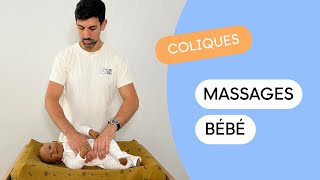 MASSAGE BÉBÉ COLIQUE  comment soulager les coliques de bébé [upl. by Jarnagin]