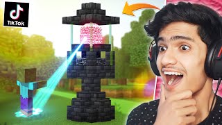 Trying Viral Minecraft Tiktok Hacks Part 33 [upl. by Zicarelli]