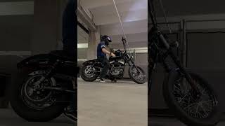 Harley Davidson Sporster 1200 Drag Pipes Loud Exhaust Sound  Flames [upl. by Slohcin193]