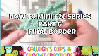 How to Mini C2C Part 6 Final Border [upl. by Narmak]