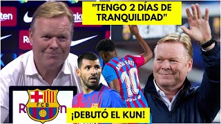 Barcelona GANÓ Koeman respira tranquilidad GOL de Ansu Fati Debutó el Kun Agüero  La Liga [upl. by Notslah]