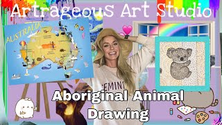 How to draw an Aboriginal Animal Koala [upl. by Assenov102]