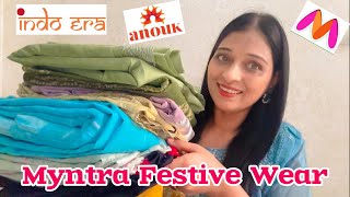 Best festive Kurta Set haul Myntra  Myntra Haul  Haul  Sanvi world [upl. by Snowman]