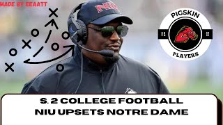 🚨🏈NORTHERN ILLINOIS UPSETS NOTRE DAME NIU thomasHammock notredame [upl. by Leis]