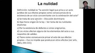 Ineficacia de los actos  Nulidad Aspectos generales 15 [upl. by Ultima426]