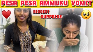 பேசபேச Vomit🥺Biggest Surprise❤️🤰🏼dhinaammuvlogs8410 dhinaammu youtube pregnancy viral [upl. by Ltney842]