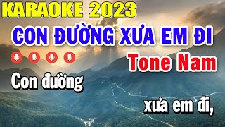 Con Đường Xưa Em Đi Karaoke Tone Nam Nhạc Sống 2023  Trọng Hiếu [upl. by Suidaht]