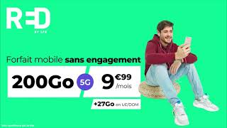 RED by SFR  Forfait Mobile sans engagement 200Go à 999euros par mois [upl. by Strander]