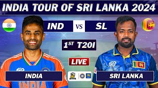 INDIA vs SRI LANKA 1st T20 MATCH LIVE COMMENTARY  IND vs SL LIVE  INDIA TOUR SL 2024 LIVE IND BAT [upl. by Akemej]