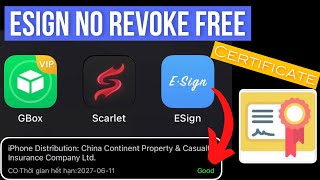 Esign iOS Fix Revoke Fix Unable to Install Esign on iPhone  eSign No Revoke Free install IPA [upl. by Stoat]