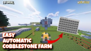 Best And Easy Fully Automatic Cobblestone Farm  Minecraft [upl. by Adav]