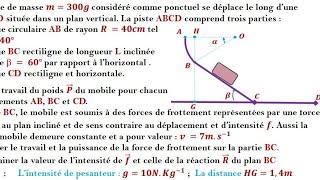 Exercice 1 Travail et puissance dune force 1bac  Benejma Mustapha [upl. by Annaegroeg]