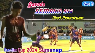 MENANG MUDAH‼️Diset Penentuan Dandim Cup Sumenep 2024  Garuda Vs Bharet [upl. by Vassell409]