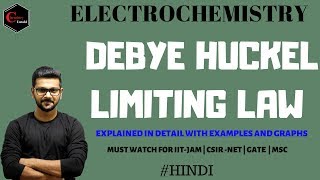 DEBYE HUCKEL LIMITING LAW  ELECTROCHEMISTRY  IITJAM  CSIR NET  GATE  MSCCHEMISTRY [upl. by Pedrotti741]