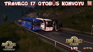 ETS2 149 Travego 17 Ler ile Ekiple Otobüs Konvoyu ets2 mods travego17 [upl. by Ennaeilsel]