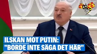 Lukasjenka rädd för att bli bedragen ”Varnat Putin” [upl. by Ertsevlis]