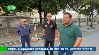 Angri Sequestro cantiere la rivolta dei commercianti [upl. by Iborian]