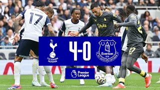 TOTTENHAM 40 EVERTON  Premier League highlights [upl. by Shlomo]