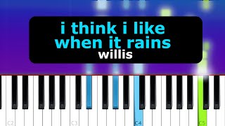 WILLIS  I Think I Like When It Rains Piano Tutorial [upl. by Codding92]