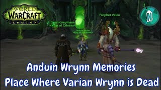 Anduin Wrynn Memories amp Place Where Varian Wrynn is Dead  WoW Legion patch 72 The Tomb of Sargeras [upl. by Eniagrom]