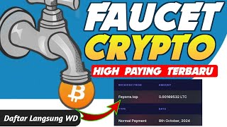 TERBARU FAUCET CRYPTO HIGH PAYING WEBSITE PENGHASIL CRYPTO GRATIS [upl. by Wilt]