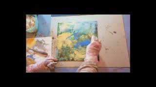 Oil and Cold Wax Painting Experiment Part Two [upl. by Arlette]