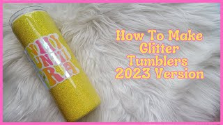 How to Make a Glitter Tumbler with Epoxy 2023 Version I Period Six Designs [upl. by Sexela636]