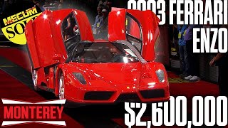 2003 Ferrari Enzo Auctioned for 26M at Mecum Monterey [upl. by Bohs101]