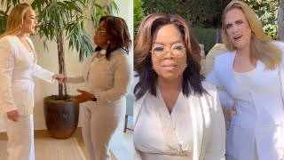 Oprah Meets Adele Before Interview Reacts After [upl. by Armond]