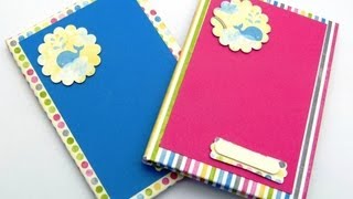 Stampin Up UK How to Cover a Hardback Notebook Tutorial [upl. by Eyllom]