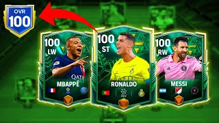 Welcome 100 OVR Messi Ronaldo amp Mbappe My biggest FC MOBILE Squad Upgrade [upl. by Nylesor]