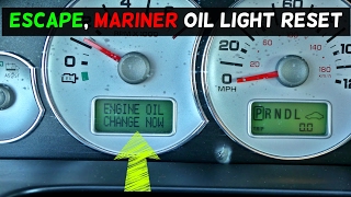 HOW TO RESET CHANGE ENGINE OIL ON FORD ESCAPE MERCURY MARINER [upl. by Otha]