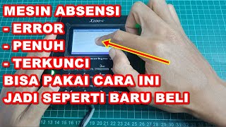 Cara Mudah Reset Ulang Mesin Absensi Fingerprint Solution Menggunakan Aplikasi Attendance Management [upl. by Anoval]