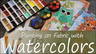 Painting on Fabric with WATERCOLOR paintslets have some creative fun with fabric [upl. by Atiroc]